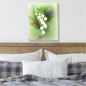 Lily van The Valley Stretched Canvas Print (Insitu (Slaapkamer))