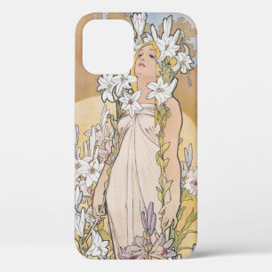 Lily (Vier bloemen), Alphonse Mucha iPhone 12 Hoesje