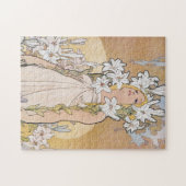 Lily (Vier bloemen), Alphonse Mucha Legpuzzel (Horizontaal)