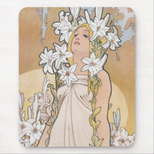Lily (Vier bloemen), Alphonse Mucha Muismat