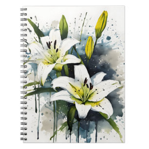 Lily - Waterverf bloemen Notitieboek