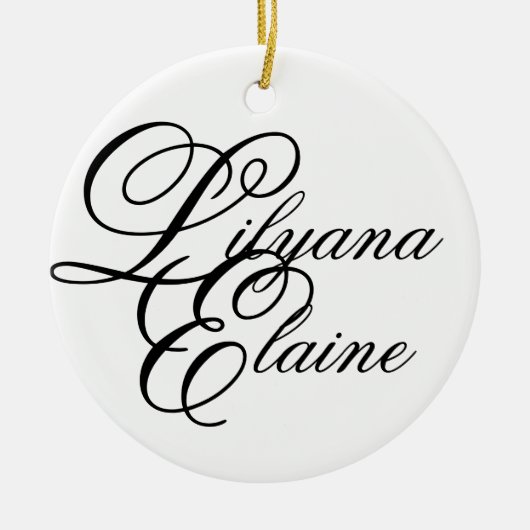 Lilyana Elaine Keramisch Ornament (Voorkant)