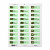 Lilypad bloemen retourneren adreslabels etiket (Full Sheet)