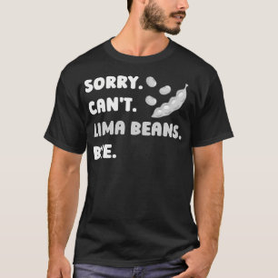 Lima Bean Grappige Plant Groente T-shirt