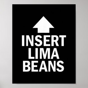 Lima bonen grappig Thanksgiving wijzende pijl Poster