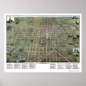 Lima, OH Panorama - 1892 Poster (Voorkant)