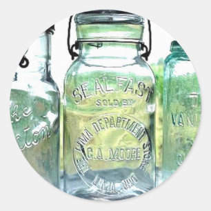 Lima Ohio Fruit Jar Antieke Mason Jars Ronde Sticker