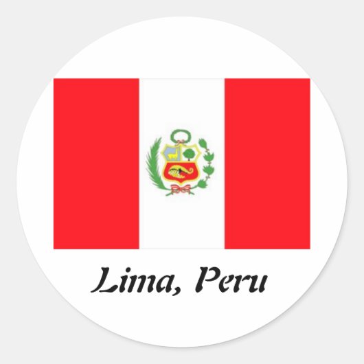 Lima, Pérou autocollants ronds (Devant)