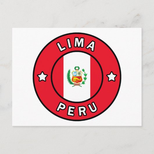 Lima Peru Briefkaart (Voorkant)