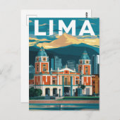 Lima, Peru Plaza Mayor Briefkaart (Voorkant / Achterkant)
