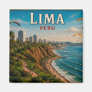 🧲 Lima Peru Reis Souvenir Voor Vakantieherinnerin Magneet