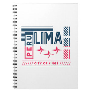 Lima Peru Stad der Koningen Urbane Typografie Ontw Notitieboek