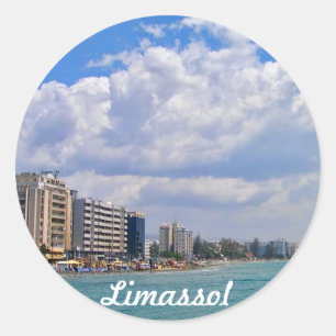 Limassol – bekende stad in het zuiden van Cyprus Ronde Sticker