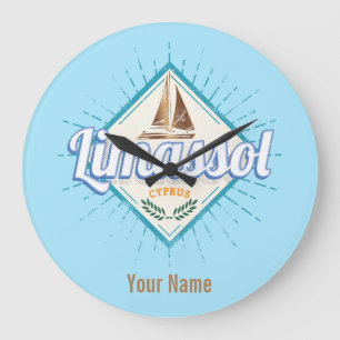 Limassol City Cyprus Retro Sailing Ship  Grote Klok