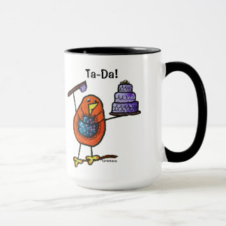 LimbBirds Black 15 oz Ringer Mok