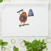 LimbBirds "MERCI DA !" Serviette de cuisine (Plié)