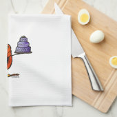 LimbBirds "MERCI DA !" Serviette de cuisine (Quart Plié)