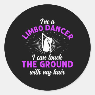 Limbo Dance Limbo Dansende danser Limbo Stick Ronde Sticker