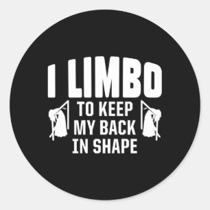 Limbo Dance Limbo Dansende danser Limbo Stick Ronde Sticker