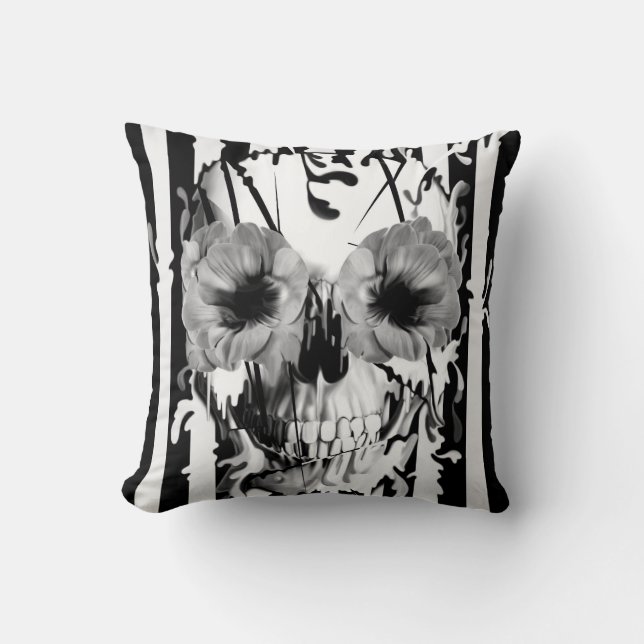 Limbo, schedel met papavers ogen kussen (Voorkant)