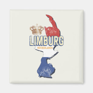 Limburg Nederland Kaart Nederlands  Souvenir Magneet
