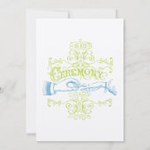 Lime Aqua Moderne Typographie Vintage Invitation (Dos)