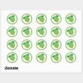 Lime aromatisé cercle autocollant étiquette (Feuille)