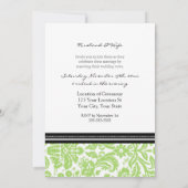 Lime Black Photo Mariage Vow Renewal Invitation (Dos)