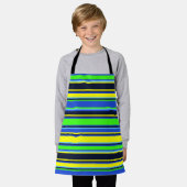 Lime, bleu et tablier rayé jaune (Porté)