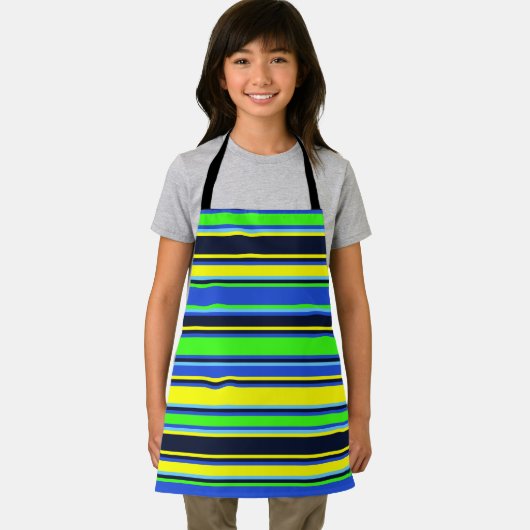 Lime, bleu et tablier rayé jaune (Insitu)