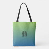 Lime Blue Gradient sacs monogrammes personnalisés (Dos)