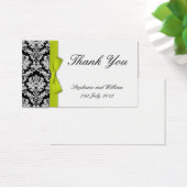 Lime Bow Mariage damassé Merci Cartes (Bureau)