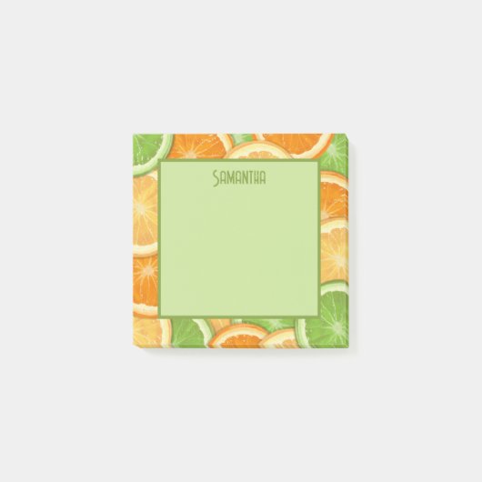 Lime Centre Citron Orange Citrus Post-it Notes (Devant)