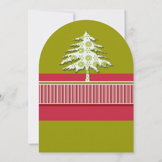 Lime Christmas Tree Noël Fête Invitation (Dos)