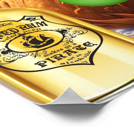 Lime, Coconut and Rum Poster (Coin)