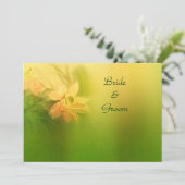 Lime d'or Faire-part de mariage florale (Debout devant)