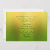 Lime d'or Faire-part de mariage florale (Dos)