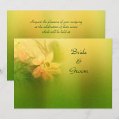 Lime d'or Faire-part de mariage florale (Devant / Derrière)