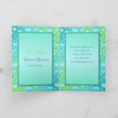 Lime et Aqua Polka Dot Carte de remerciements (Intérieur)