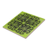 Lime et carreaux noirs rétro (Côté)