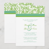 Lime et Faire-part de mariage Turquoise (Devant / Derrière)