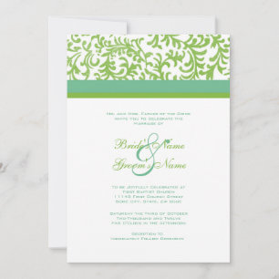 Lime et Faire-part de mariage Turquoise