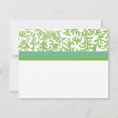 Lime et mariage Turquoise RSVP (Dos)