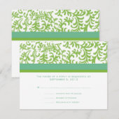 Lime et mariage Turquoise RSVP (Devant / Derrière)