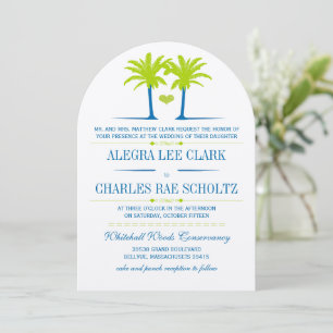 Lime et Royal Blue Beach Typographie Invitation