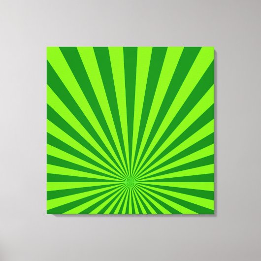 Lime et Vert Funky Art Abstrait Enveloppé Toile (Recto)