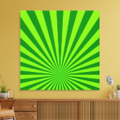 Lime et Vert Funky Art Abstrait Enveloppé Toile (Insitu(Salon))
