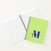 Lime et violet Carnet monographique personnalisé (Intérieur)