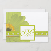 Lime & Fuchsia Gerber Daisy Faire-part de mariage (Dos)