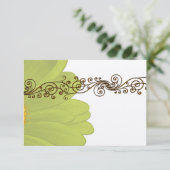 Lime Gerber Daisy Wedding RSVP (Debout devant)
